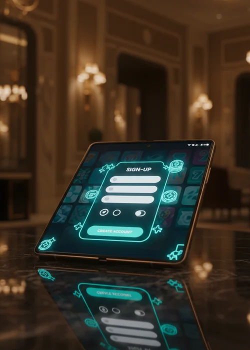 Registrierungsformular bei Silver Casino auf einem mobilen Gerät mit ausgefüllten Daten für E-Mail und Passwort